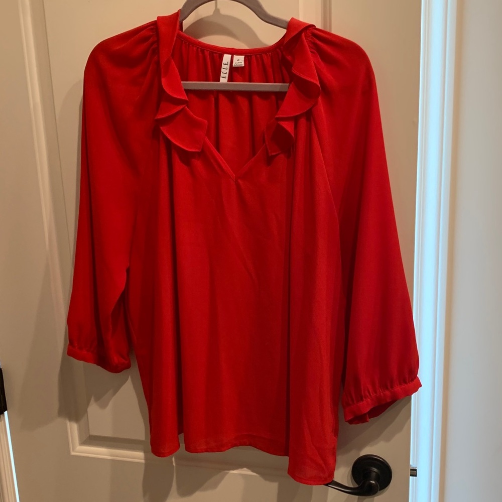 Sheer Top with Ruffles